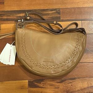NEW - Lucky Brand Seth Crossbody Bag - Leather -Honey